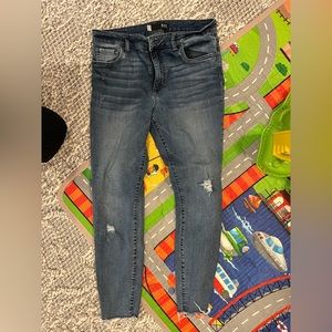 High rise ankle skinny